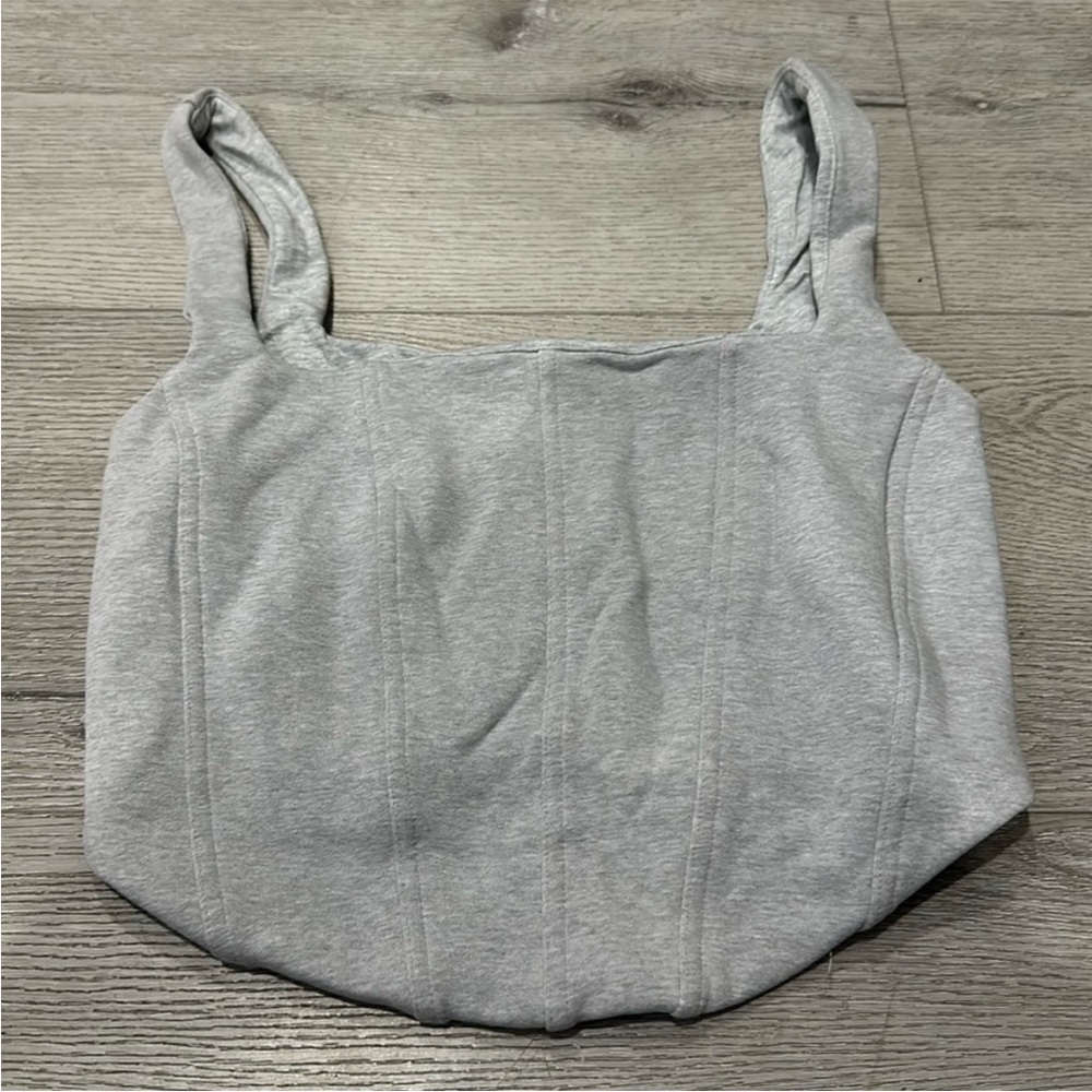 Good American Grey Corset Top